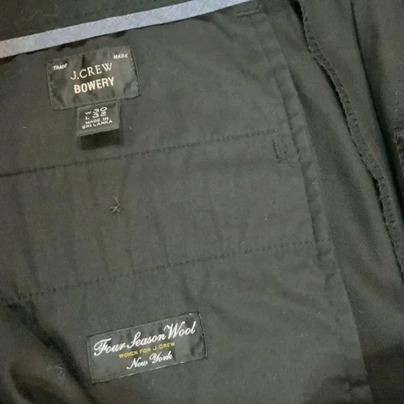 JCrew Black 30 32 Slim Bowery Four Seasons Wool Dress Pants ‘Minimalist Normcore - Picture 1 of 8